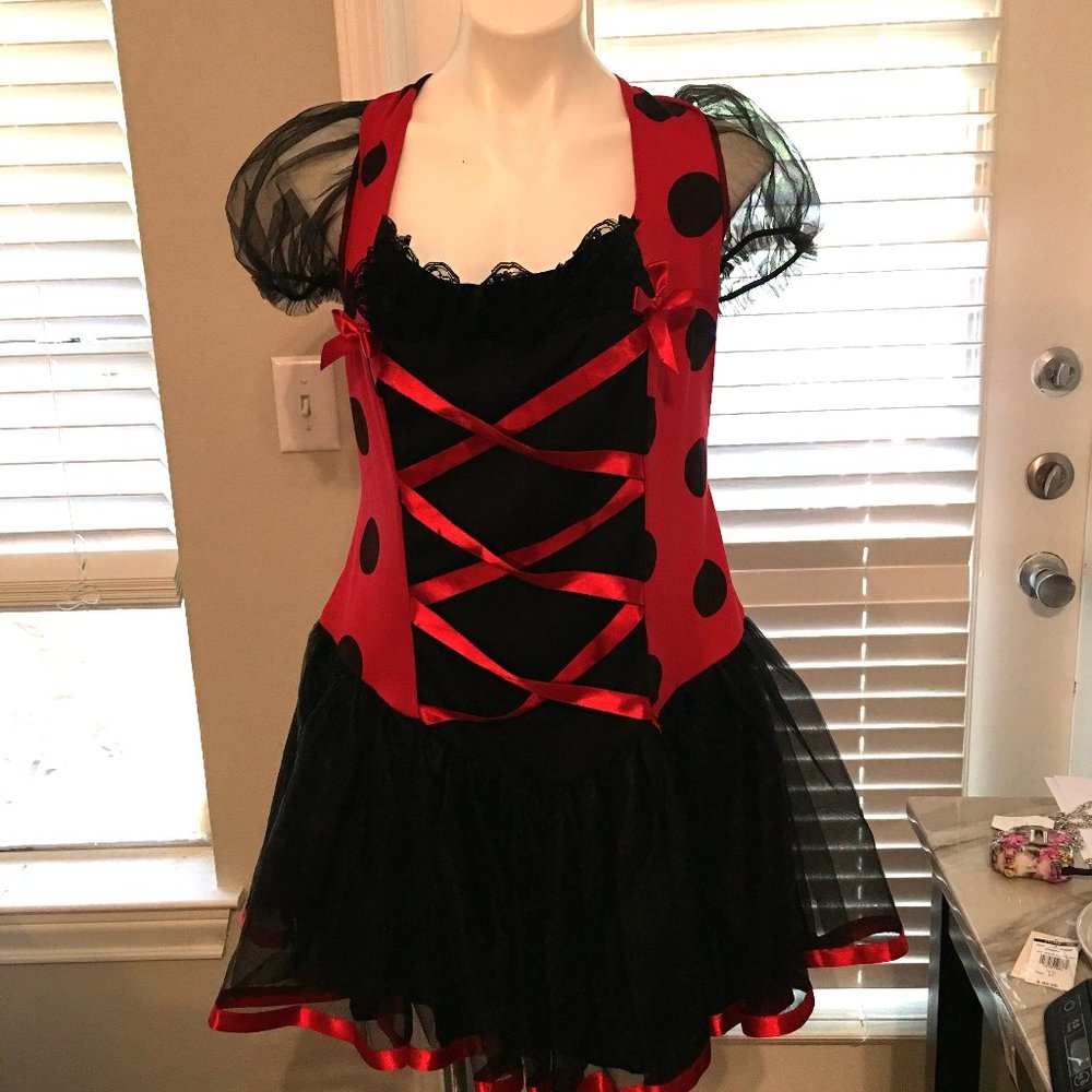 Charades Ladybug Dress - Halloween Costume Dress Only - Large